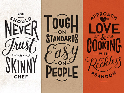 Chef Quotes food handlettering lettering script type typography