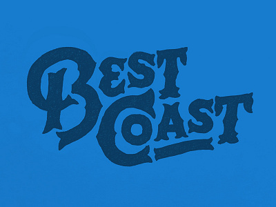 Best Coast band blue handlettering lettering print shirt silkscreen tshirt typography