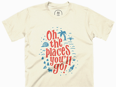 Oh The Places T Shirt handlettering lettering procreate shirt travel type typography