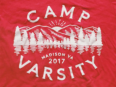 Camp Varsity Camper Shirt camp design illustration lettering mountains print shirt silkscreen type typography virginia