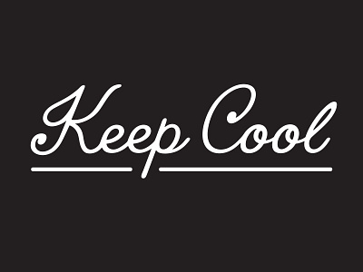 Keep Cool handlettering lettering script type typography vector
