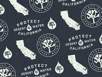 Protect Desert Water California california icon nature tree type typography water