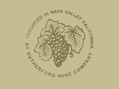 Wine Label Grapes badge food illustration seal stamp type typography wine
