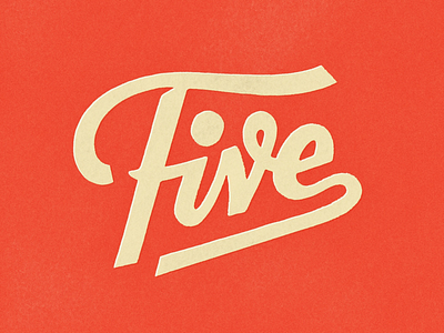 Five handlettering lettering logo script type typography