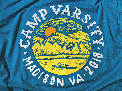 Camp Varsity T-shirt camp handlettering illustration lettering print shirt silkscreen type typography virginia