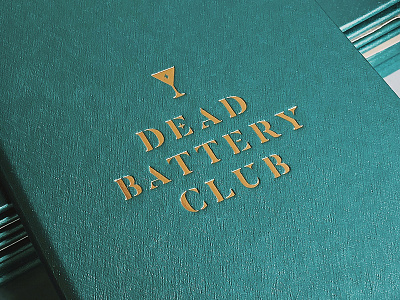 Dead Battery Club Embossed Menu Cover