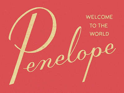 Birth Announcement for Penelope
