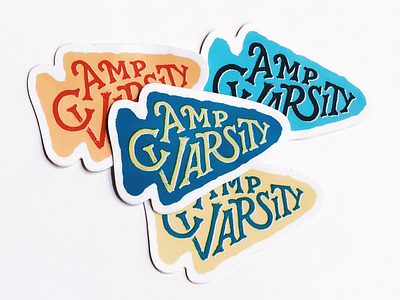 Camp Varsity Stickers handlettering lettering logo sticker