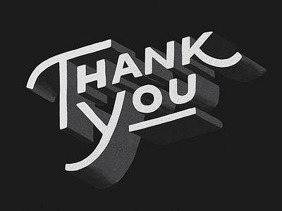 Thank You 3d handlettering lettering procreate typography