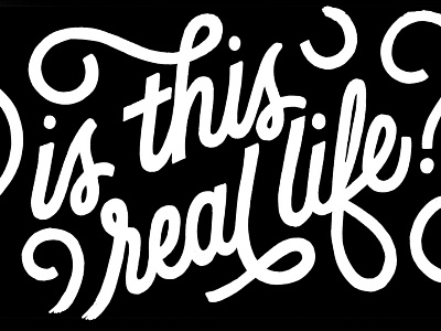 is this real life? black handlettering lettering procreate script type typography