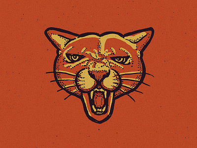 Wildcat animal animal alphabet design illustration print