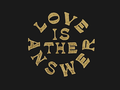 Love is the Answer branding design handlettering lettering logo love print procreate type typography vintage