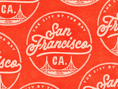 San Francisco branding handlettering illustration lettering logo procreate script sf shirt travel type typography