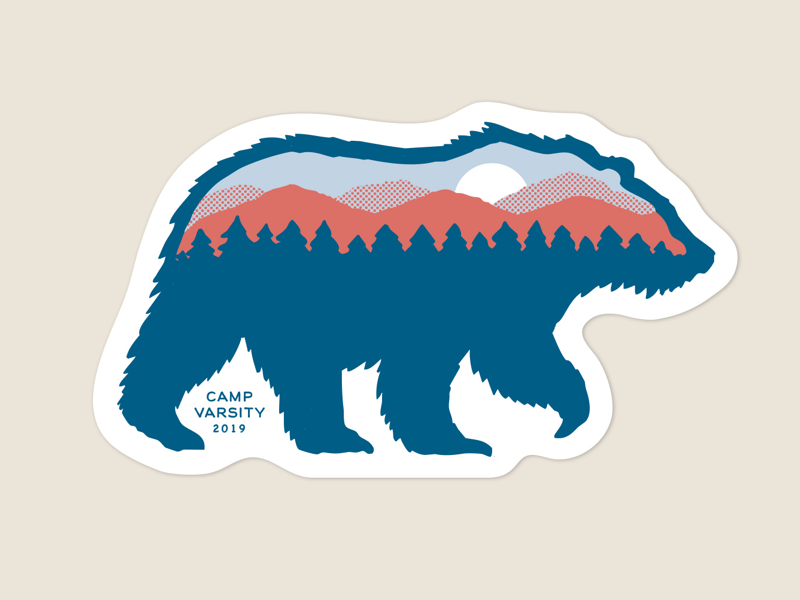 Camp Varsity Sticker by Loren Klein on Dribbble