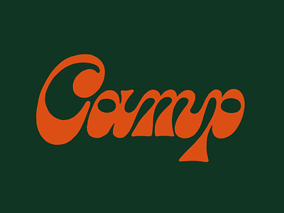 Camp Lettering 70s camp funky handlettering lettering logo procreate script type typography