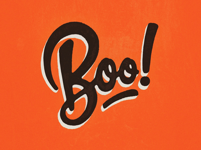 Boo! halloween handlettering lettering procreate script type typography