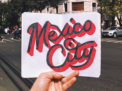Mexico City handlettering ink lettering mexico script sketchbook travel type typography