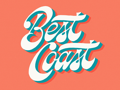 Best Coast design funky handlettering identity illustration lettering logo procreate script type typography vintage