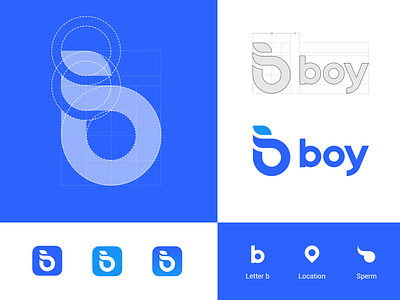 Dating icon icon design letter b location logo love sperm