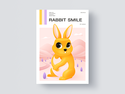 Rabbit smile animal cover art illustration loveliness magazine rabbit scenery smile
