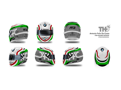 Helmet design concept: Antonio Felix Da Costa cars helmet design livery design motorsports racing