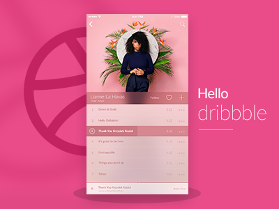 Hello Dribbble Family! 1st dribble apple debut ios iphone music my 1st post ui ux welcome