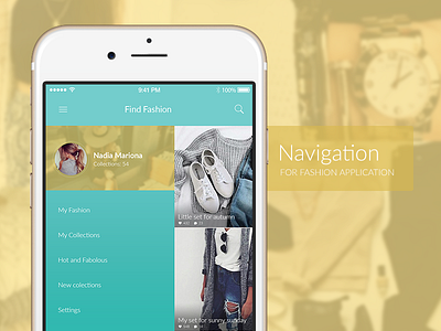 Navigation for fashion app app application colors design fashion ios photos ui ux