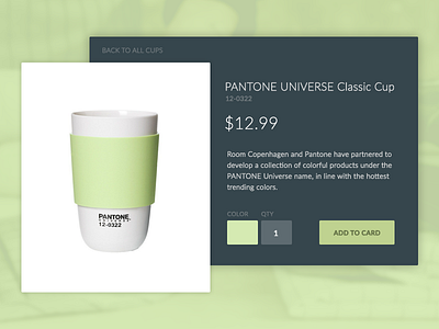 E-Commerce Shop, Single Item - Pantone CUP