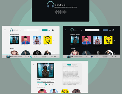 Corus branding design dribbble graphic design illustration landingpage logo music ui uidesign uiux ux vector web website