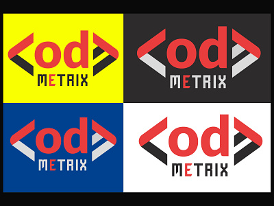 Logo Design for Online Client . using words "CODE METRIX" branding design graphic design illustration logo typography ui ux vector