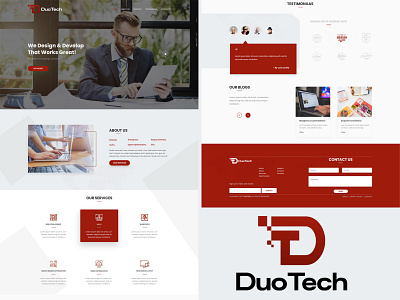 DuoTech Website Design. design graphic design ui ux web design website design xd