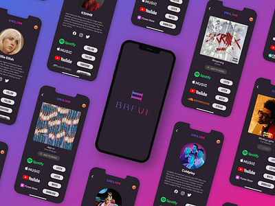 Breve app apple music branding design graphic design illustration itunes logo spotify typography ui ux vector youtube