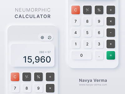 Neumorphic Calculator