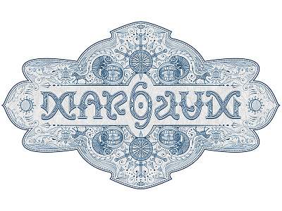 Margaux Ambigram ambigram delft lettering logo logotype margaux phrenese porcelain