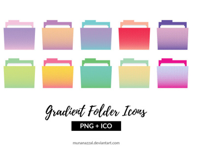 Gradient Folder Icons customize desktop gradient icons iconset minimal ui ui design windows
