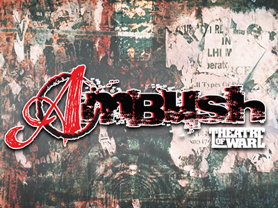 Ambush Logo composition fictional company grunge logo typography