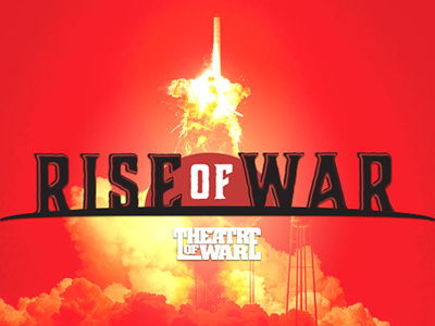 Rise of War branding fictional company logo poster typography vector