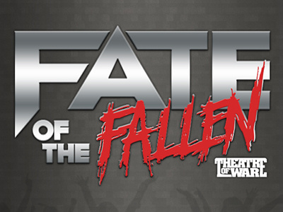Fate of the Fallen band branding fictional company logo metal poster rock typography vector