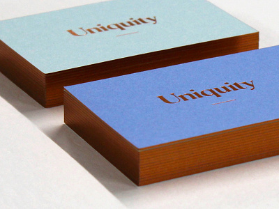 Uniquity Business Cards business card edge block foil print startup