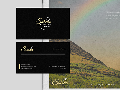 Sukoon - Business card, Ig Template and Greeting Card Design