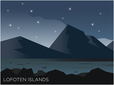 Lofoten Island Postcard illustration lofoten norway postcard travel