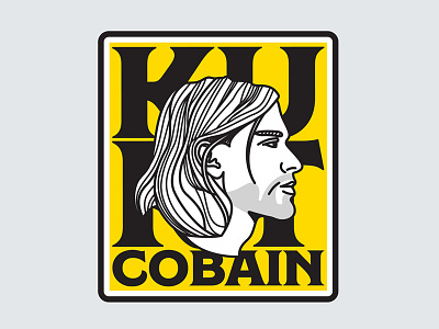 Kurt Cobain badge cobain kurt kurt cobain nirvana portrait rock stamp