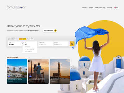 Ferry booking company book booking ferries greece island search ui ux