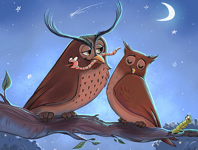 How about a date? character art character design childrens illustration cute funny illustration kidlit kidlitart owls picture book