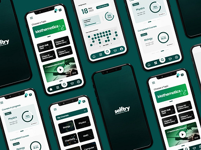 Selftry | E-learning Mobile App app design branding e commerce graphic design interaction design logo mobile app product design ui ux web design