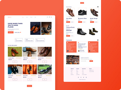 Shoe-Co Website Concept branding design ecommerce landing page mobile app product design shoe ui ux website