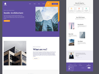 Landing Page Concept For Architecture Company architecture construction landing page product design ux