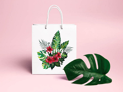 Sping Summer Botany 2 brand branding design flora flower nature packaging paint pattern print tropic watercolour