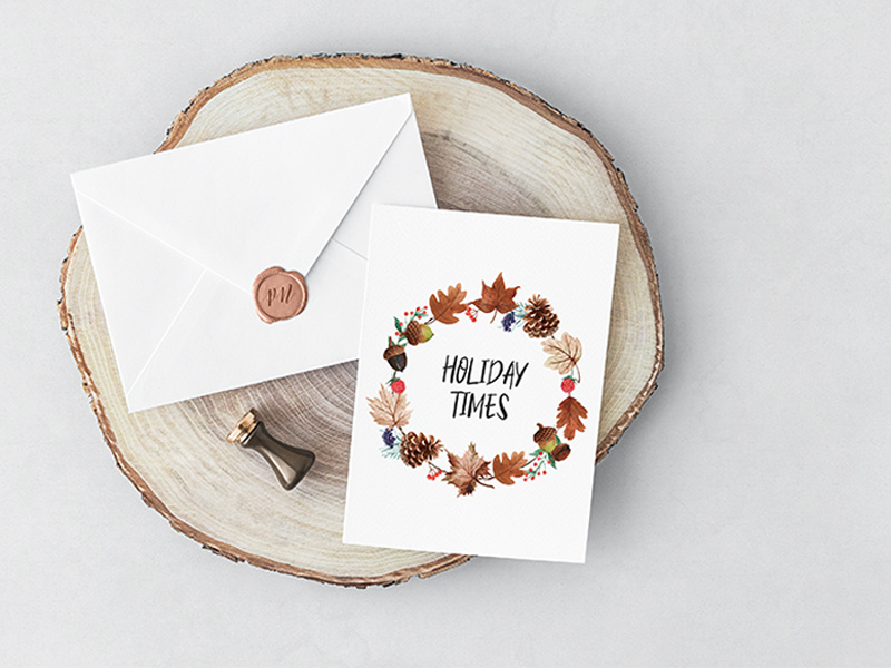 Holiday Times Bribble illustration design vector flower cover book card flora print design typography season autumn banner ad card art banner card design invitation design invitation card flowers watercolour illustration