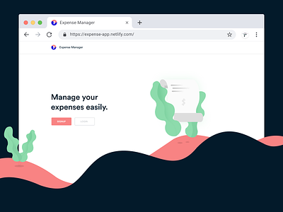 Expense Manager Landing Page
